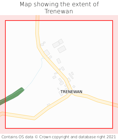 Map showing extent of Trenewan as bounding box