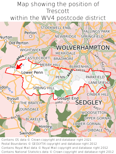 Map showing location of Trescott within WV4