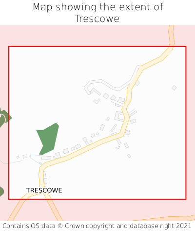 Map showing extent of Trescowe as bounding box