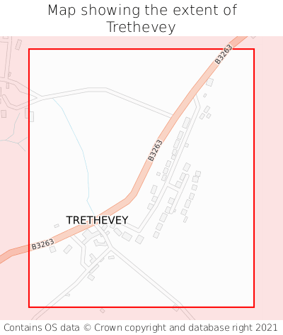 Map showing extent of Trethevey as bounding box