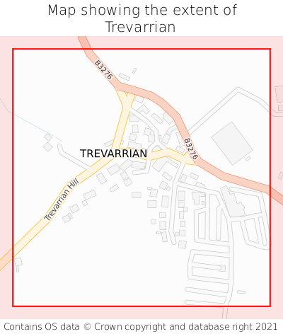 Map showing extent of Trevarrian as bounding box