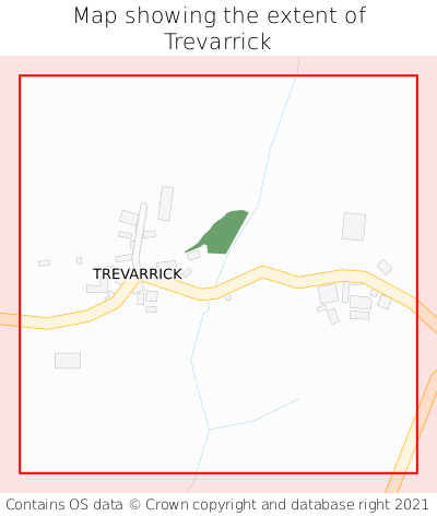 Map showing extent of Trevarrick as bounding box