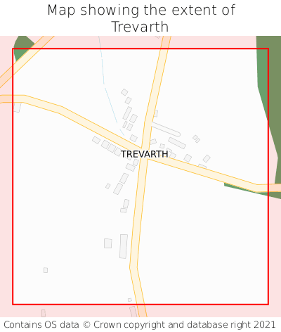 Map showing extent of Trevarth as bounding box