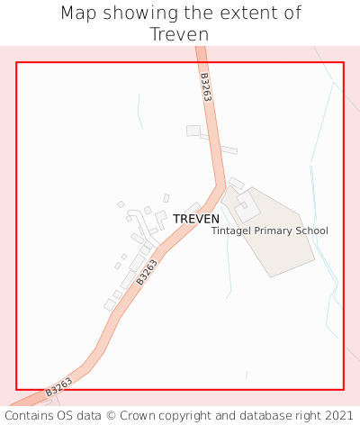 Map showing extent of Treven as bounding box