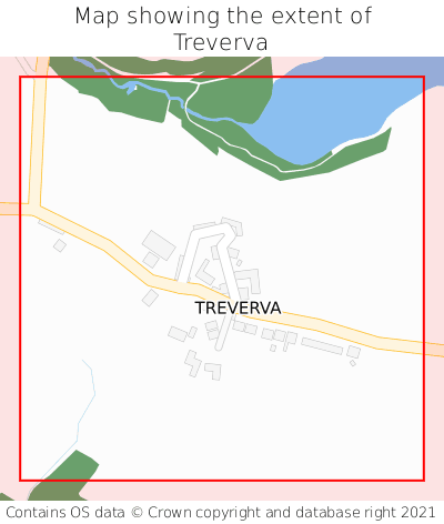 Map showing extent of Treverva as bounding box