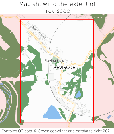Map showing extent of Treviscoe as bounding box