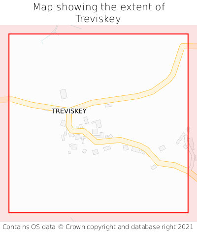 Map showing extent of Treviskey as bounding box