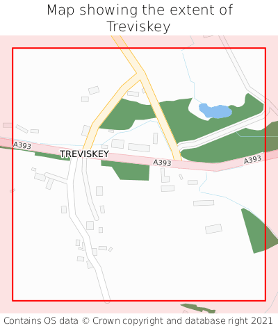 Map showing extent of Treviskey as bounding box
