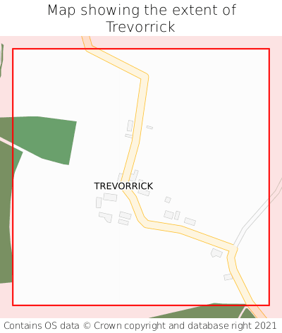 Map showing extent of Trevorrick as bounding box