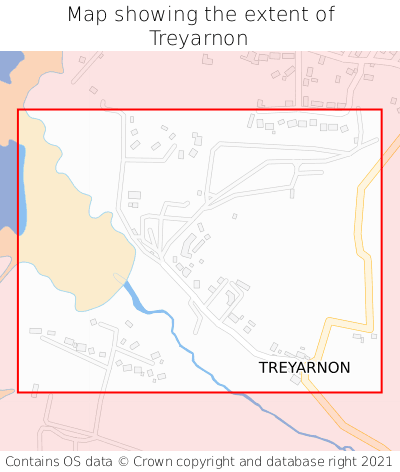 Map showing extent of Treyarnon as bounding box