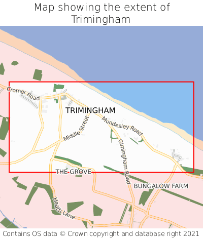 Map showing extent of Trimingham as bounding box