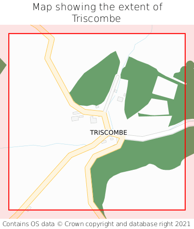 Map showing extent of Triscombe as bounding box