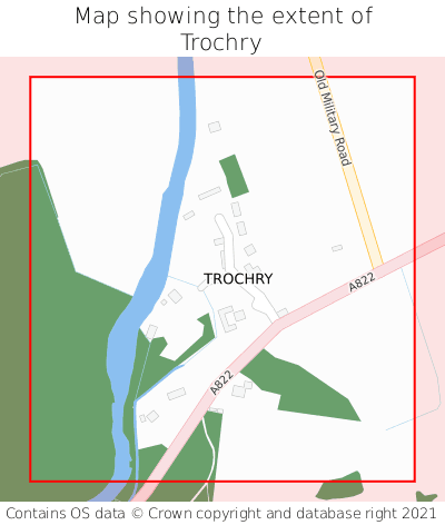 Map showing extent of Trochry as bounding box