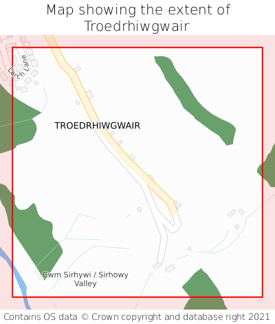 Map showing extent of Troedrhiwgwair as bounding box