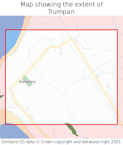 Map showing extent of Trumpan as bounding box