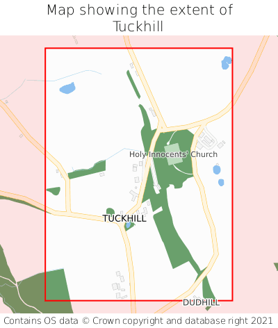 Map showing extent of Tuckhill as bounding box