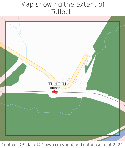 Map showing extent of Tulloch as bounding box