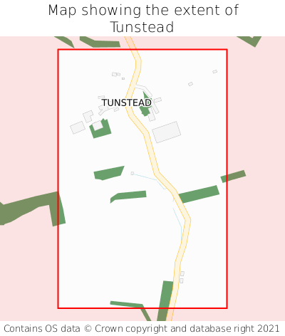 Map showing extent of Tunstead as bounding box