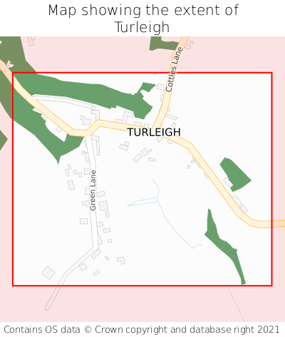 Map showing extent of Turleigh as bounding box