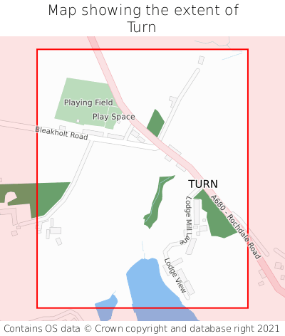 Map showing extent of Turn as bounding box