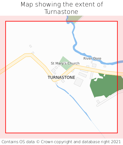 Map showing extent of Turnastone as bounding box
