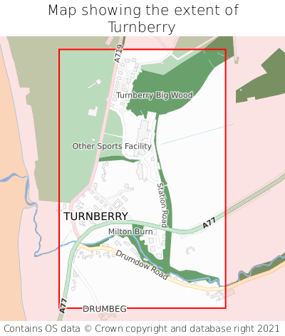 Map showing extent of Turnberry as bounding box