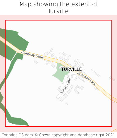 Map showing extent of Turville as bounding box