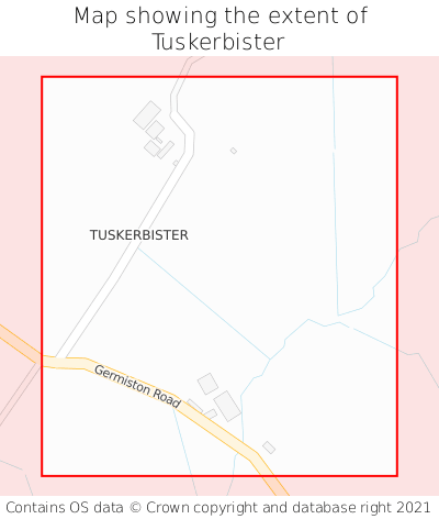 Map showing extent of Tuskerbister as bounding box