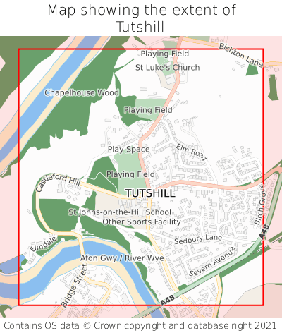 Map showing extent of Tutshill as bounding box