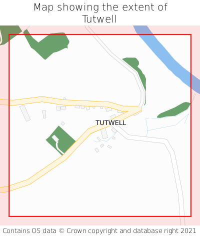 Map showing extent of Tutwell as bounding box