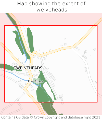 Map showing extent of Twelveheads as bounding box