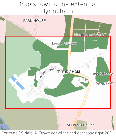 Map showing extent of Tyringham as bounding box
