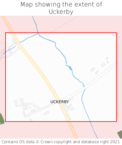 Map showing extent of Uckerby as bounding box