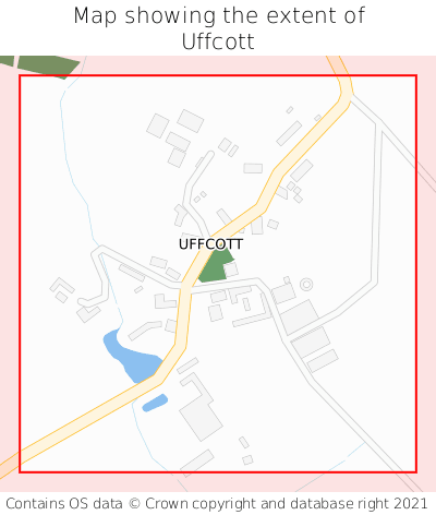 Map showing extent of Uffcott as bounding box