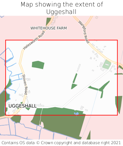 Map showing extent of Uggeshall as bounding box