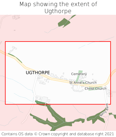 Map showing extent of Ugthorpe as bounding box