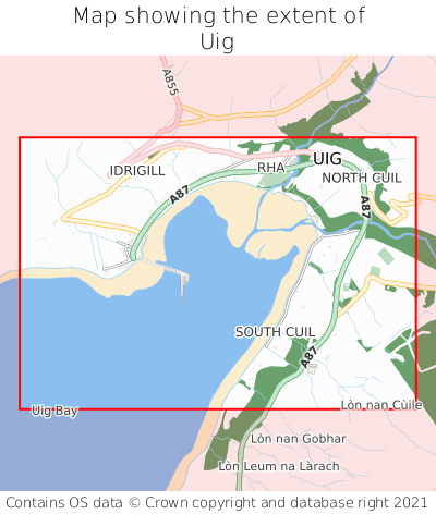 Map showing extent of Uig as bounding box
