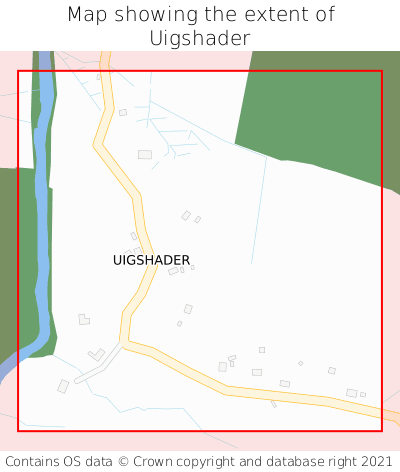 Map showing extent of Uigshader as bounding box