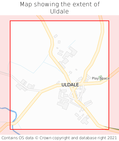 Map showing extent of Uldale as bounding box