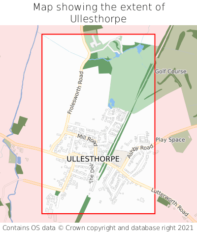 Map showing extent of Ullesthorpe as bounding box