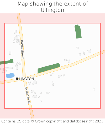 Map showing extent of Ullington as bounding box