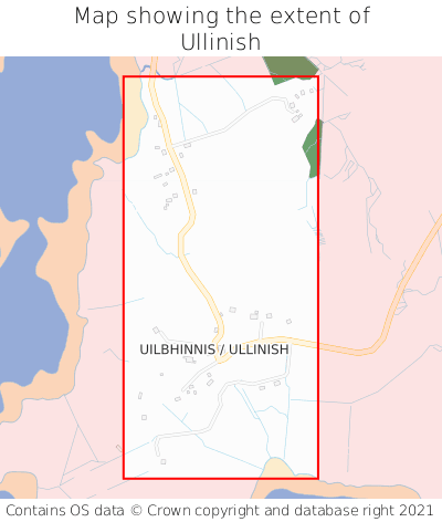 Map showing extent of Ullinish as bounding box