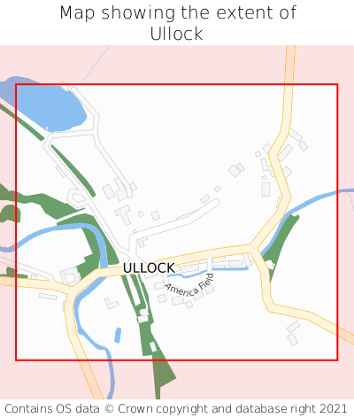 Map showing extent of Ullock as bounding box