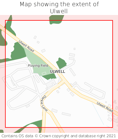 Map showing extent of Ulwell as bounding box