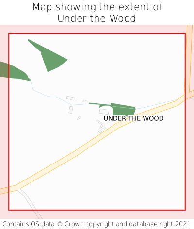 Map showing extent of Under the Wood as bounding box