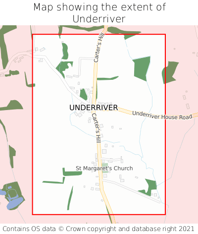 Map showing extent of Underriver as bounding box