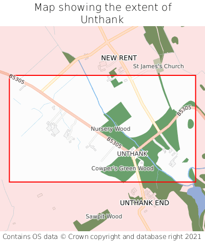Map showing extent of Unthank as bounding box