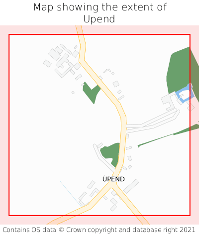 Map showing extent of Upend as bounding box