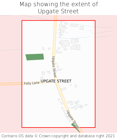 Map showing extent of Upgate Street as bounding box