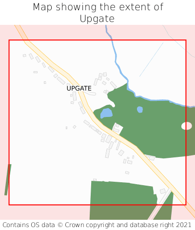 Map showing extent of Upgate as bounding box